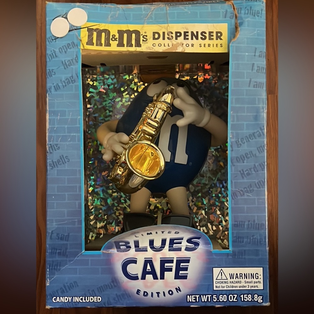 M&M'S Limited Edition Blue Character with Gold Saxophone